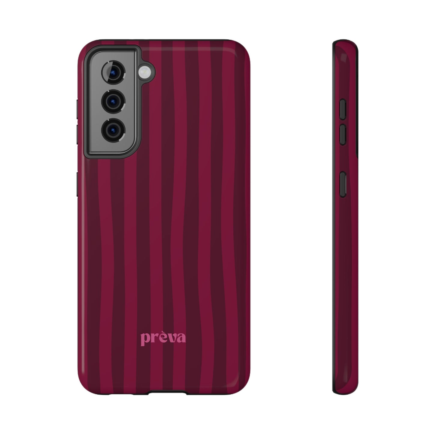 Burgandy Stripes x Ava Dudderar Phone Case
