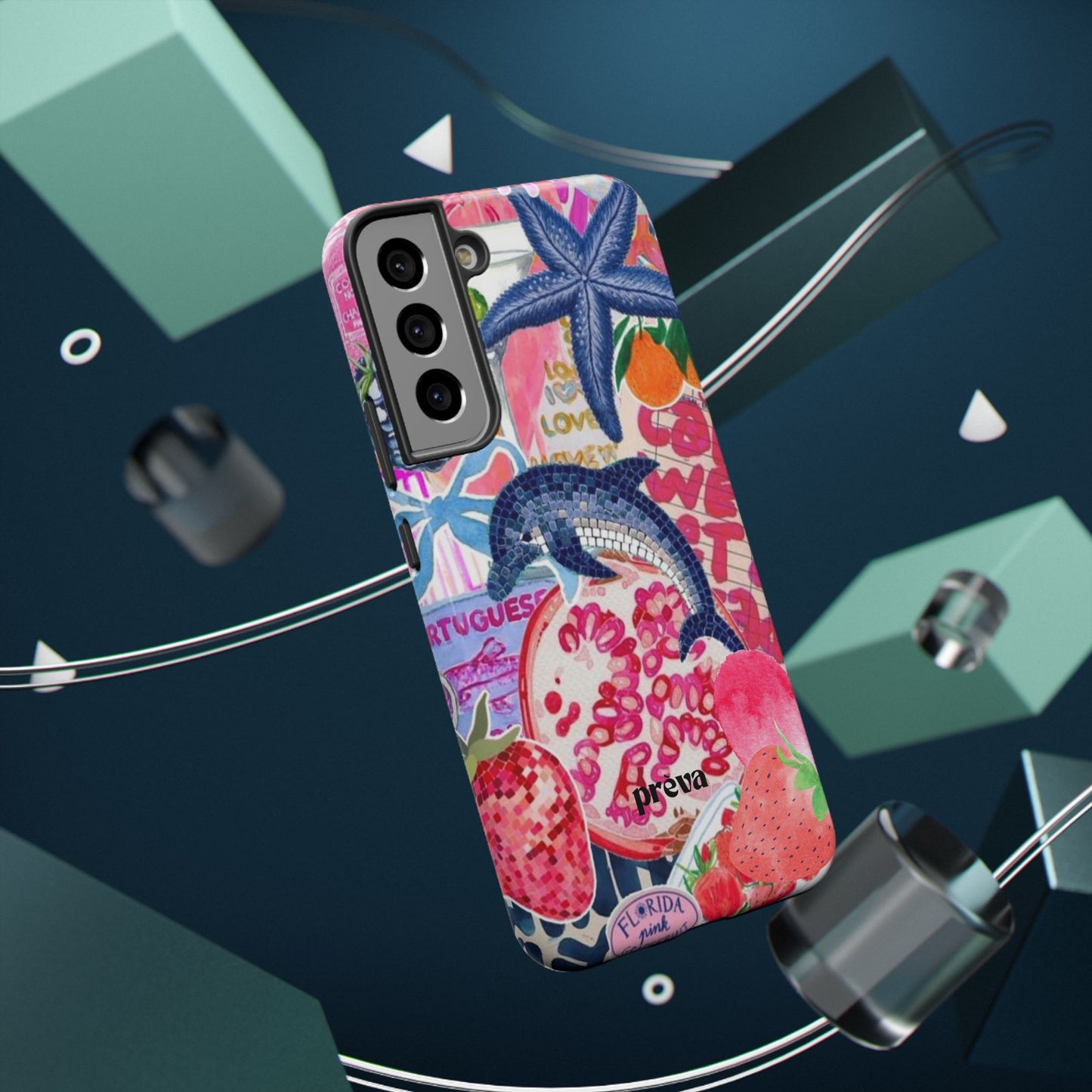 Dolphin Tropics Collage Phone Case