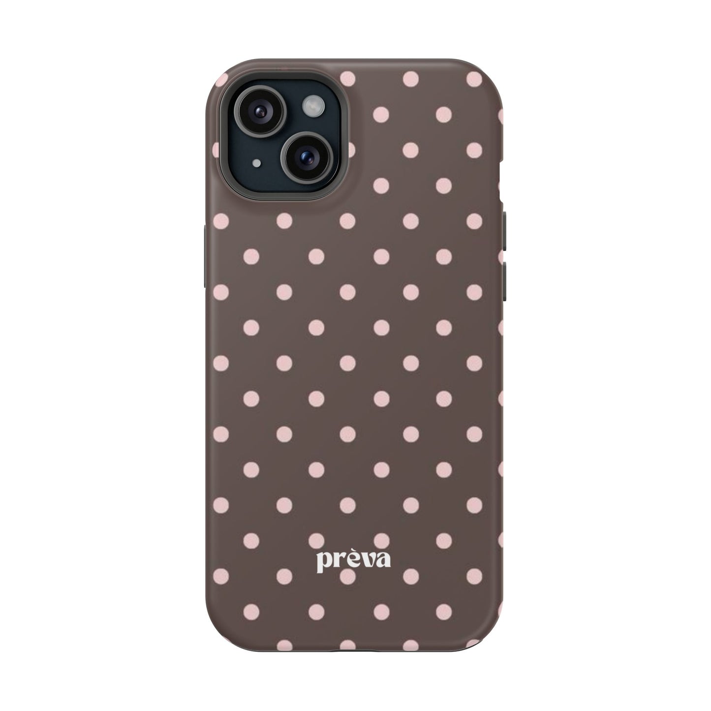 Brown and Pink Polka Dot Phone Case