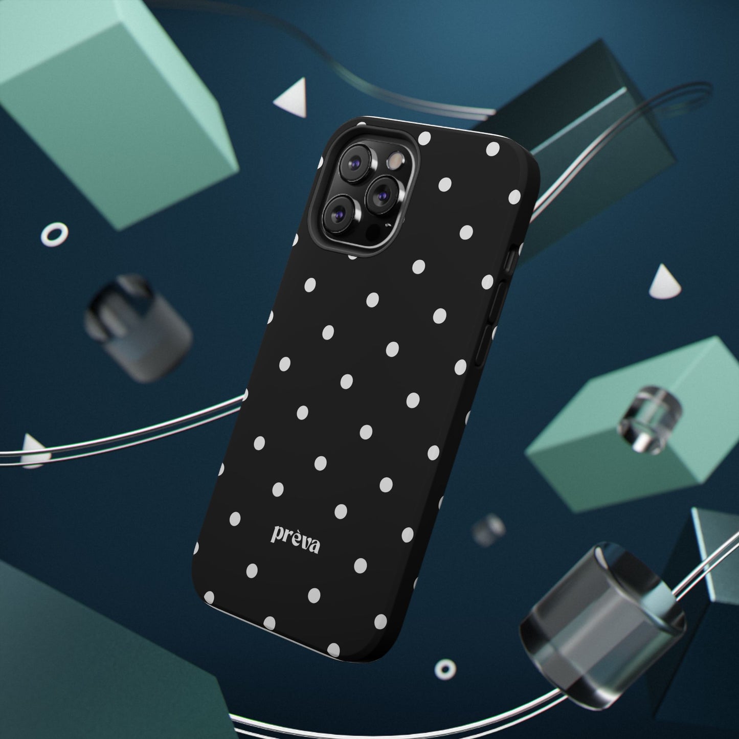 Black with White Polka Dots Phone Case
