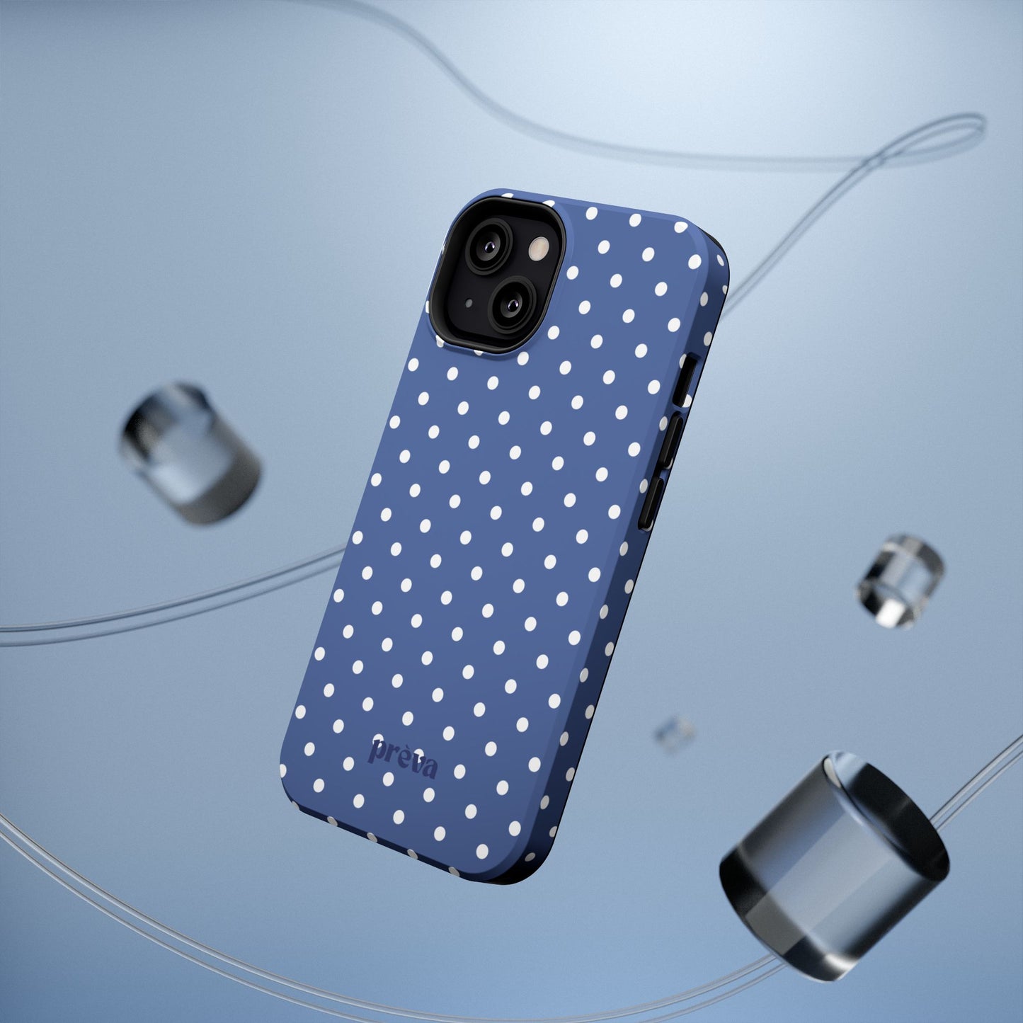 Navy Polka Dot Phone Case