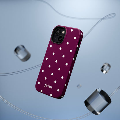 Maroon Polka Dot Phone Case