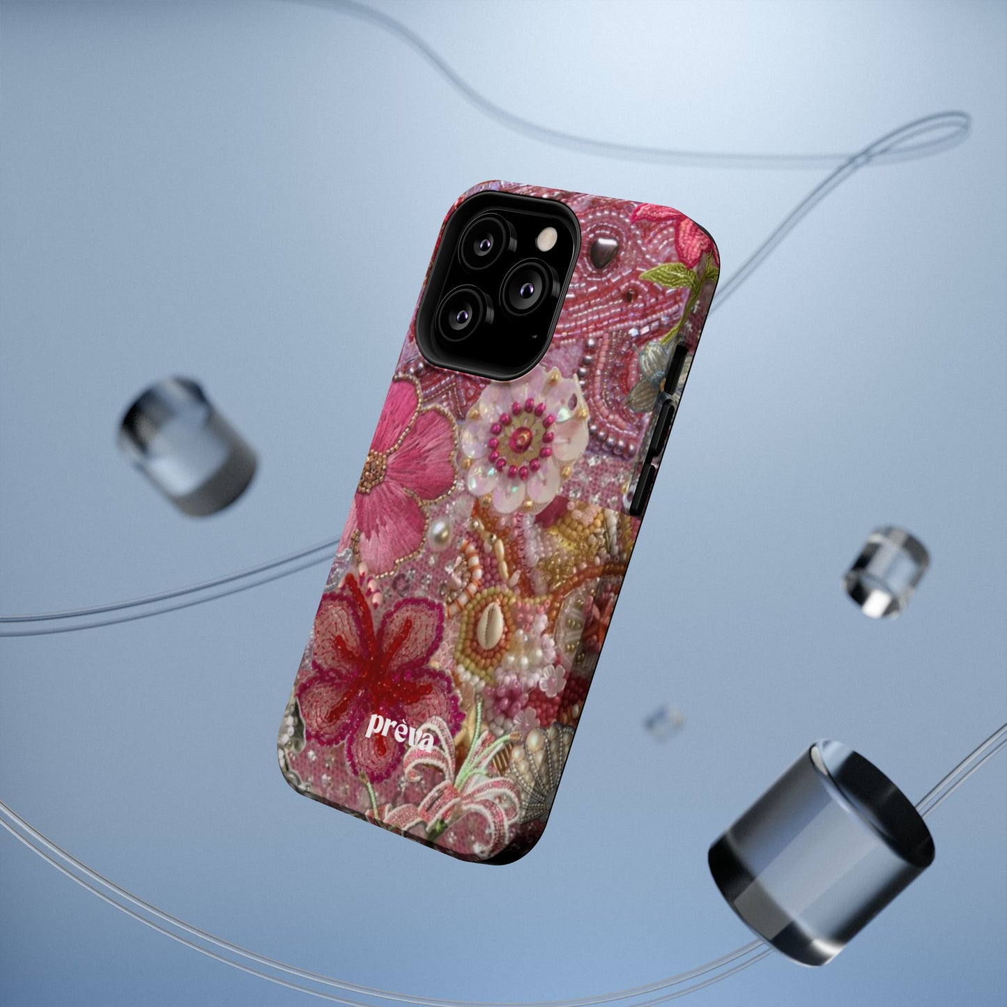 Floral Embroidery Phone Case