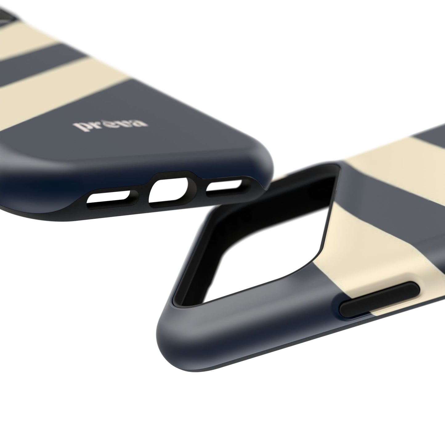 Striped Navy & Cream Phone Case