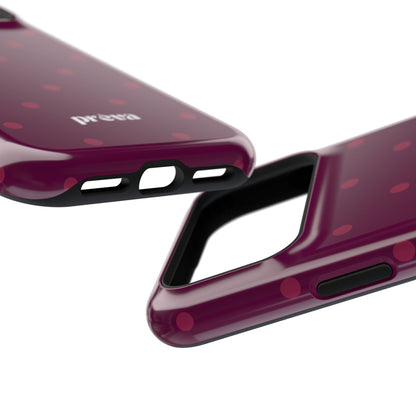 Maroon Polka Dots Phone Case
