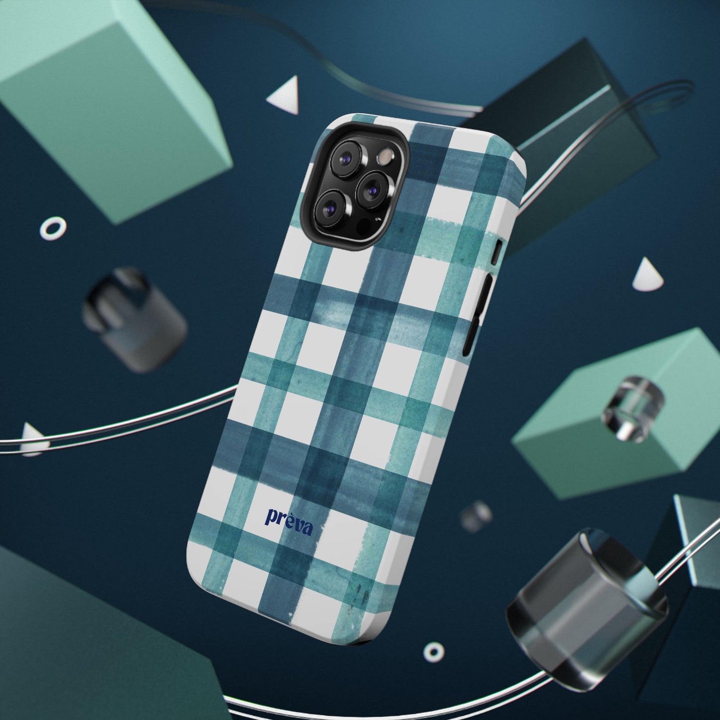 Teal Plaid Phone Case
