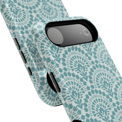 Aqua Lace Pattern Phone Case