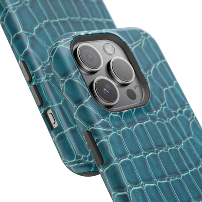 Teal Croc Phone Case