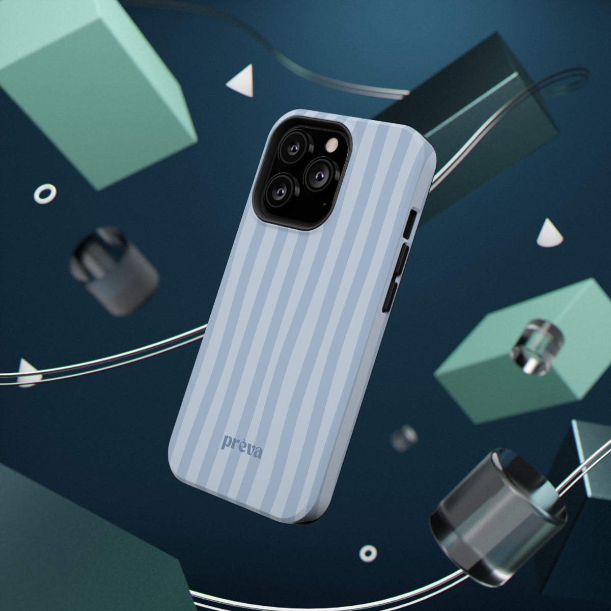 Pastel Blue Stripes Phone Case