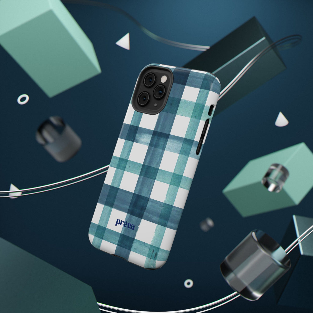 Teal Plaid Phone Case