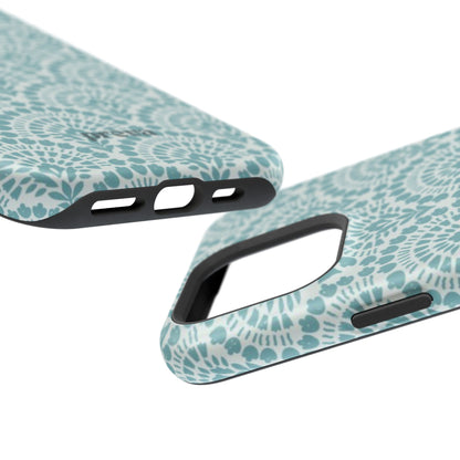 Aqua Lace Pattern Phone Case