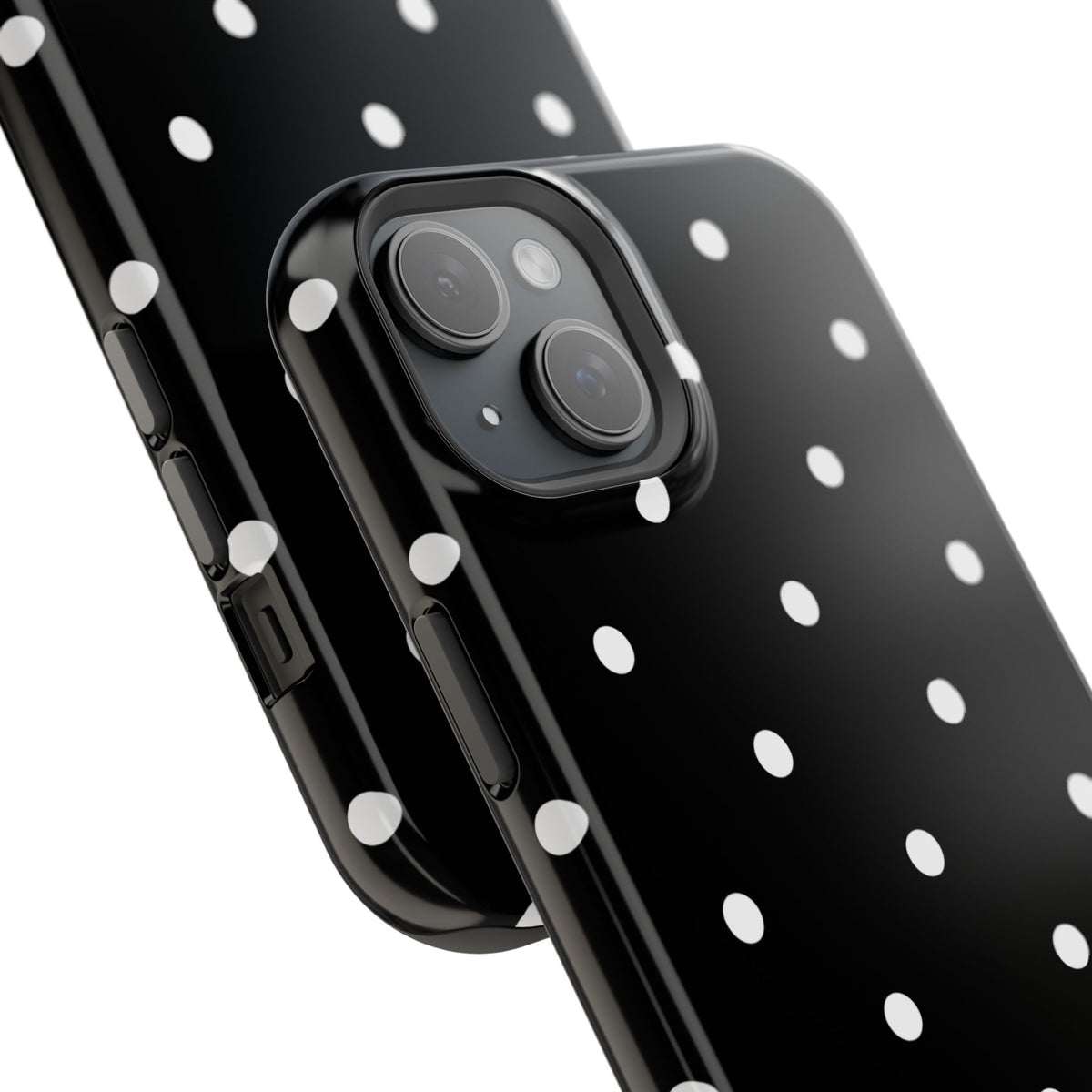 Black with White Polka Dots Phone Case