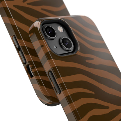 Brown Tiger Stripe Phone Case