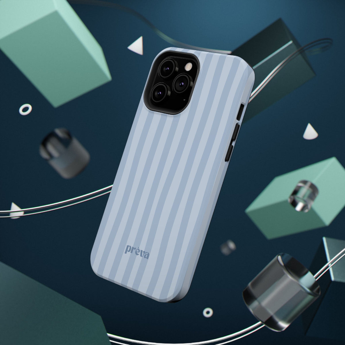 Pastel Blue Stripes Phone Case