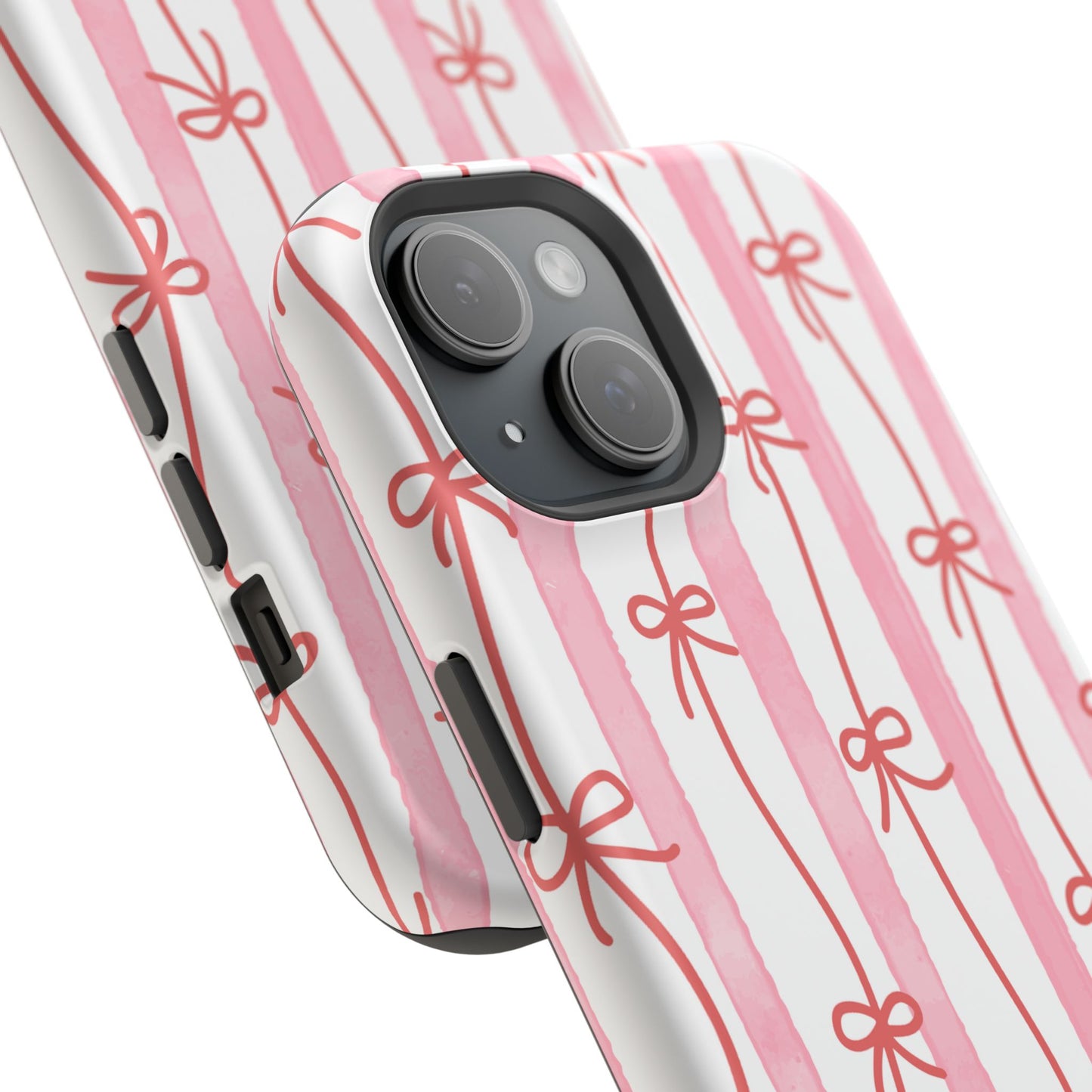 Pink Bow Chain Phone Case