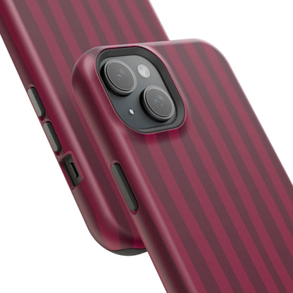 Burgandy Stripes x Ava Dudderar Phone Case