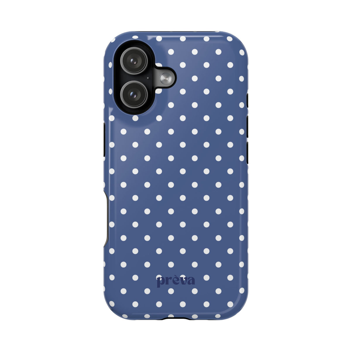 Navy Polka Dot Phone Case