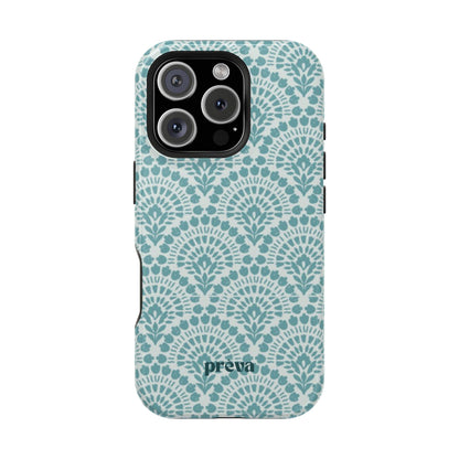 Aqua Lace Pattern Phone Case