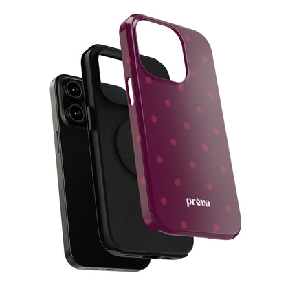 Maroon Polka Dots Phone Case