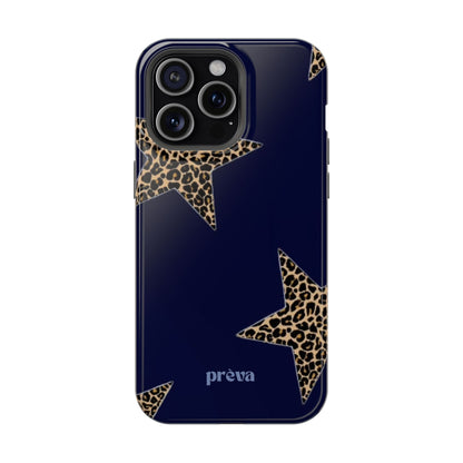 Navy Leopard Star Phone Case
