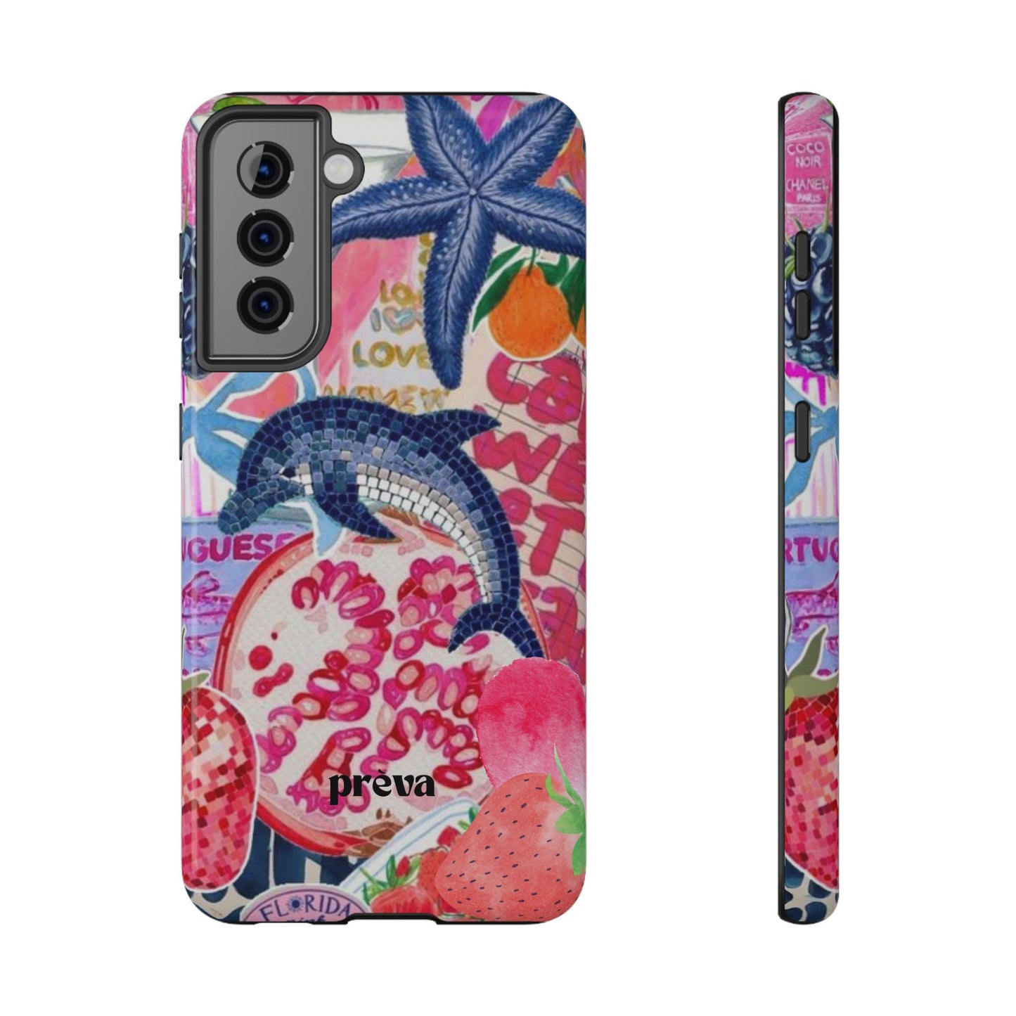 Dolphin Tropics Collage Phone Case