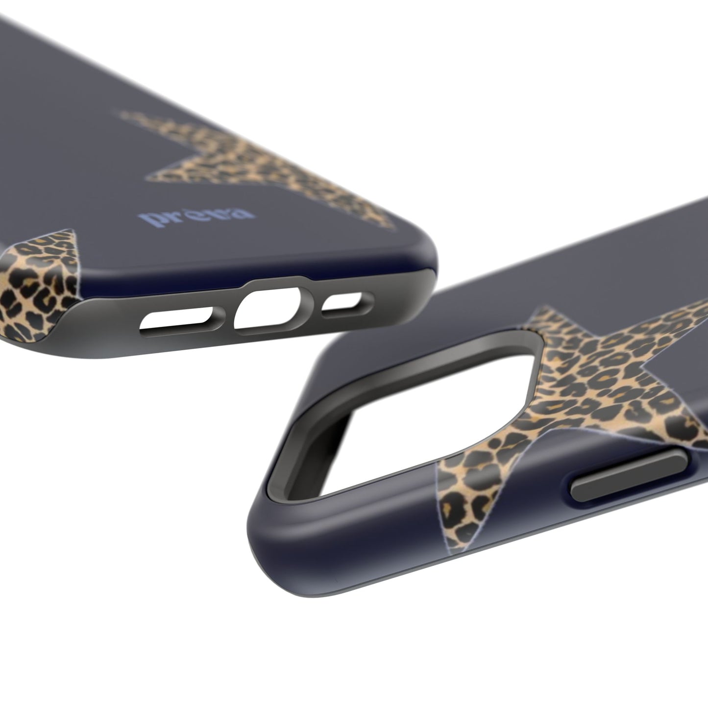 Navy Leopard Star Phone Case