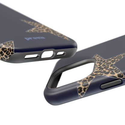 Navy Leopard Star Phone Case