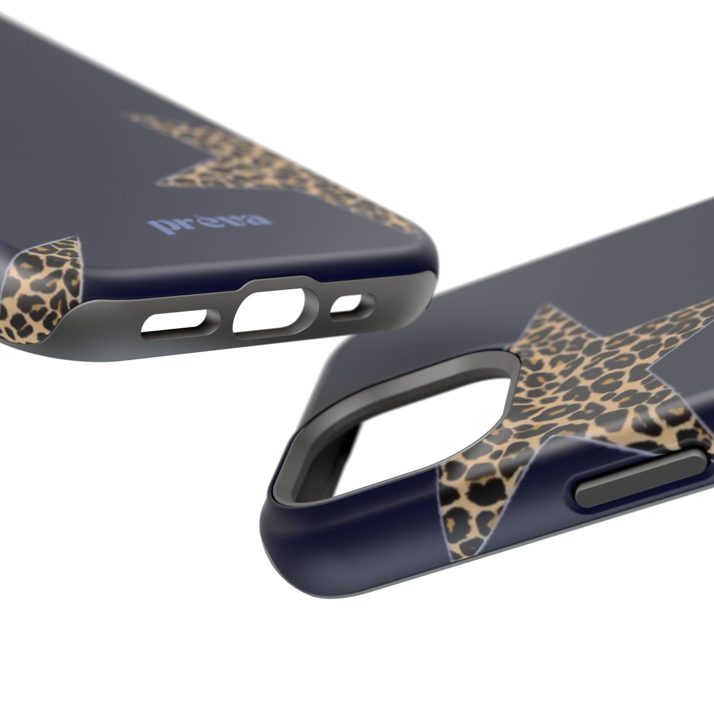 Navy Leopard Star Phone Case