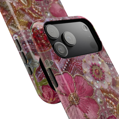 Floral Embroidery Phone Case