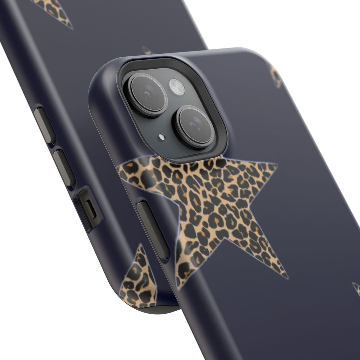 Navy Leopard Star Phone Case