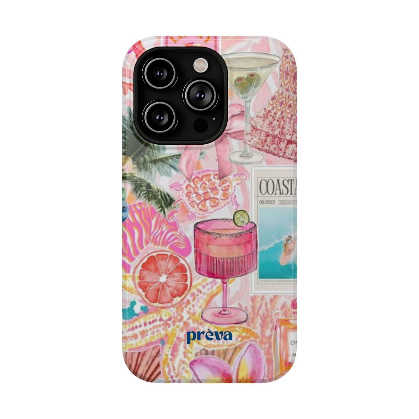 Pink Cocktail Collage Phone Case