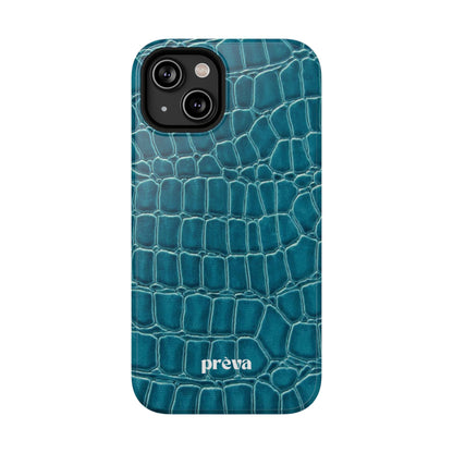 Teal Croc Phone Case