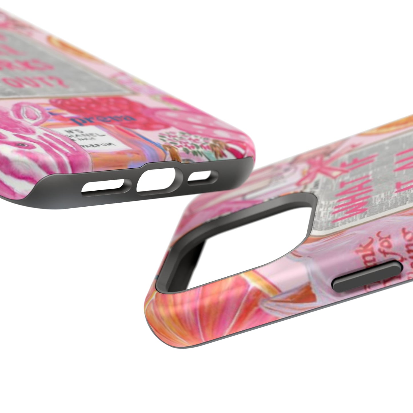 Pink "What If It All Works Out?" Collage Phone Case