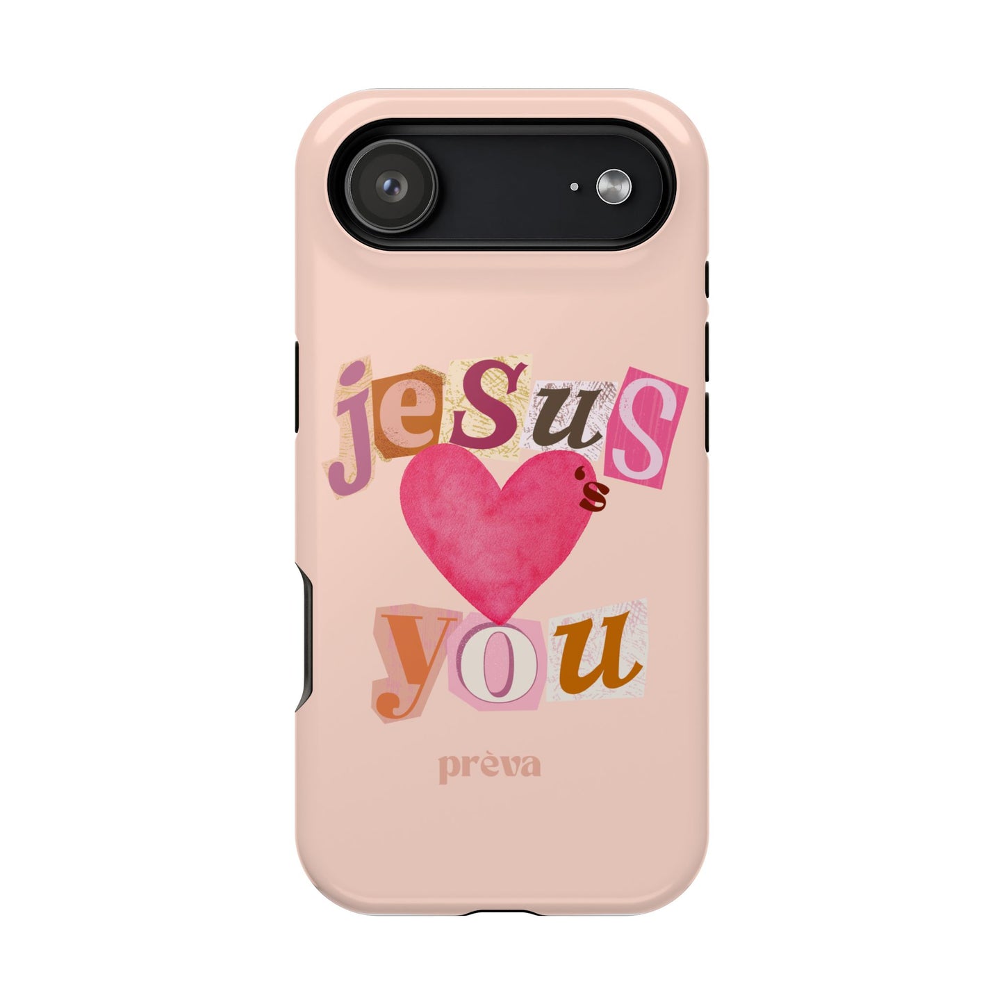 Pink Jesus Loves You Phone Case