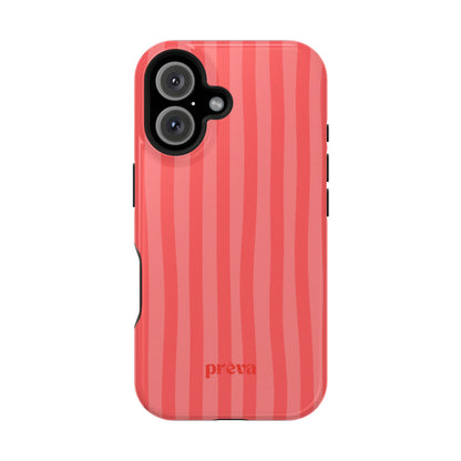 Coral Stipes Phone Case