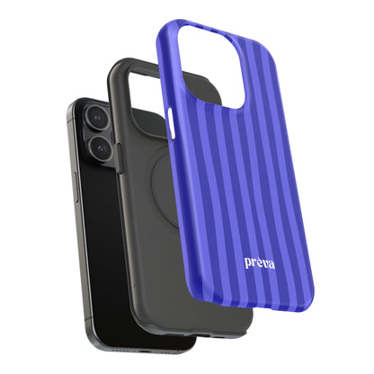 Neon Blue Stripes Phone Case
