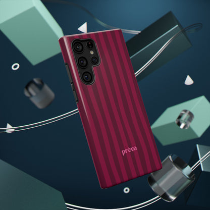 Burgandy Stripes x Ava Dudderar Phone Case