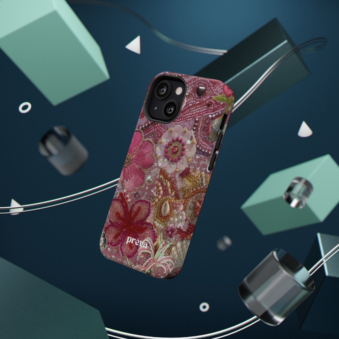 Floral Embroidery Phone Case