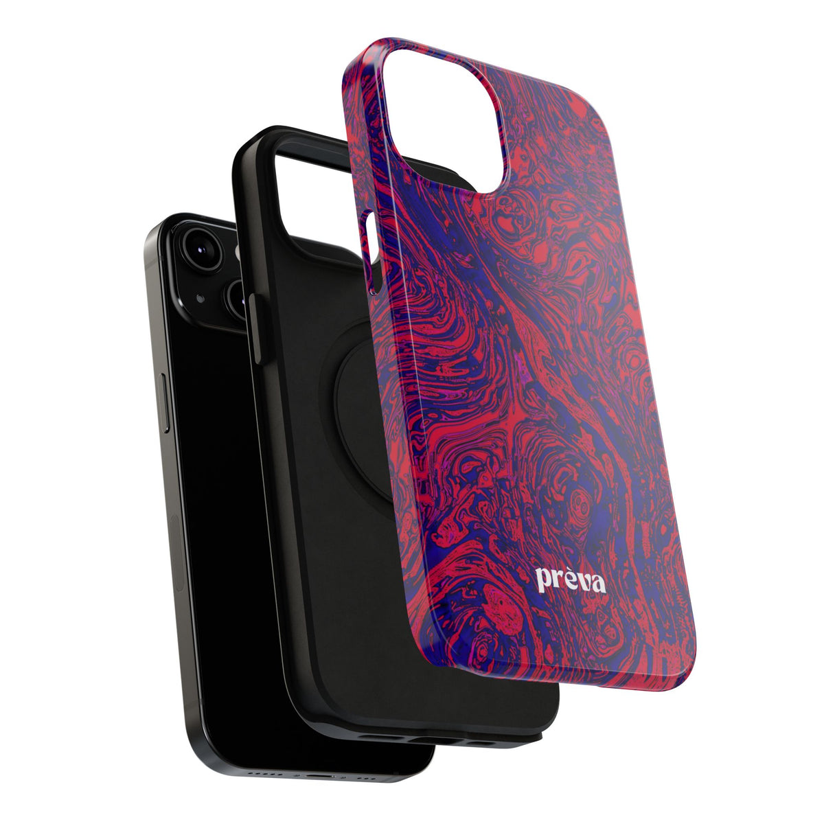 Marbled Red & Purple Impact Phone Case