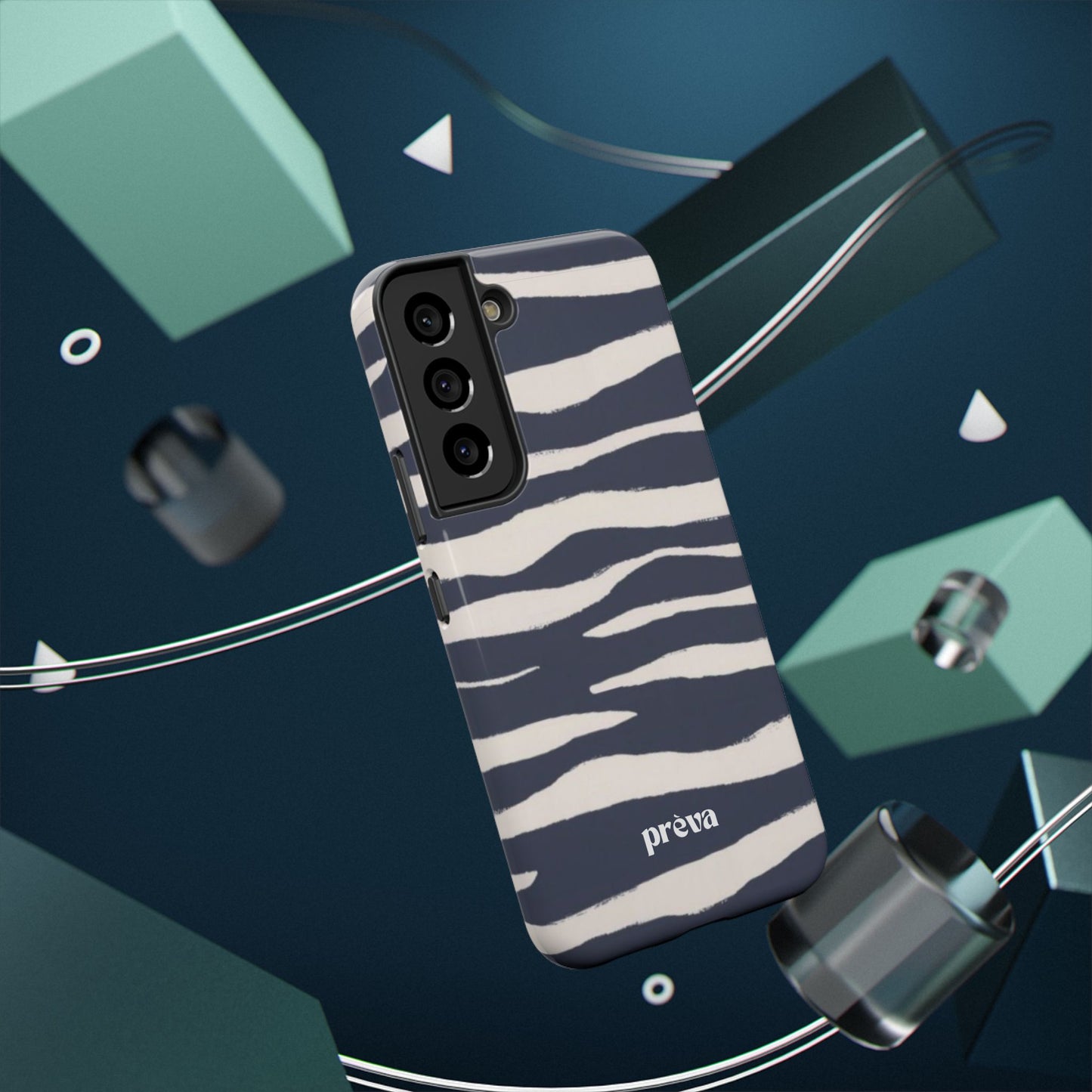 Navy & Cream Zebra Phone Case