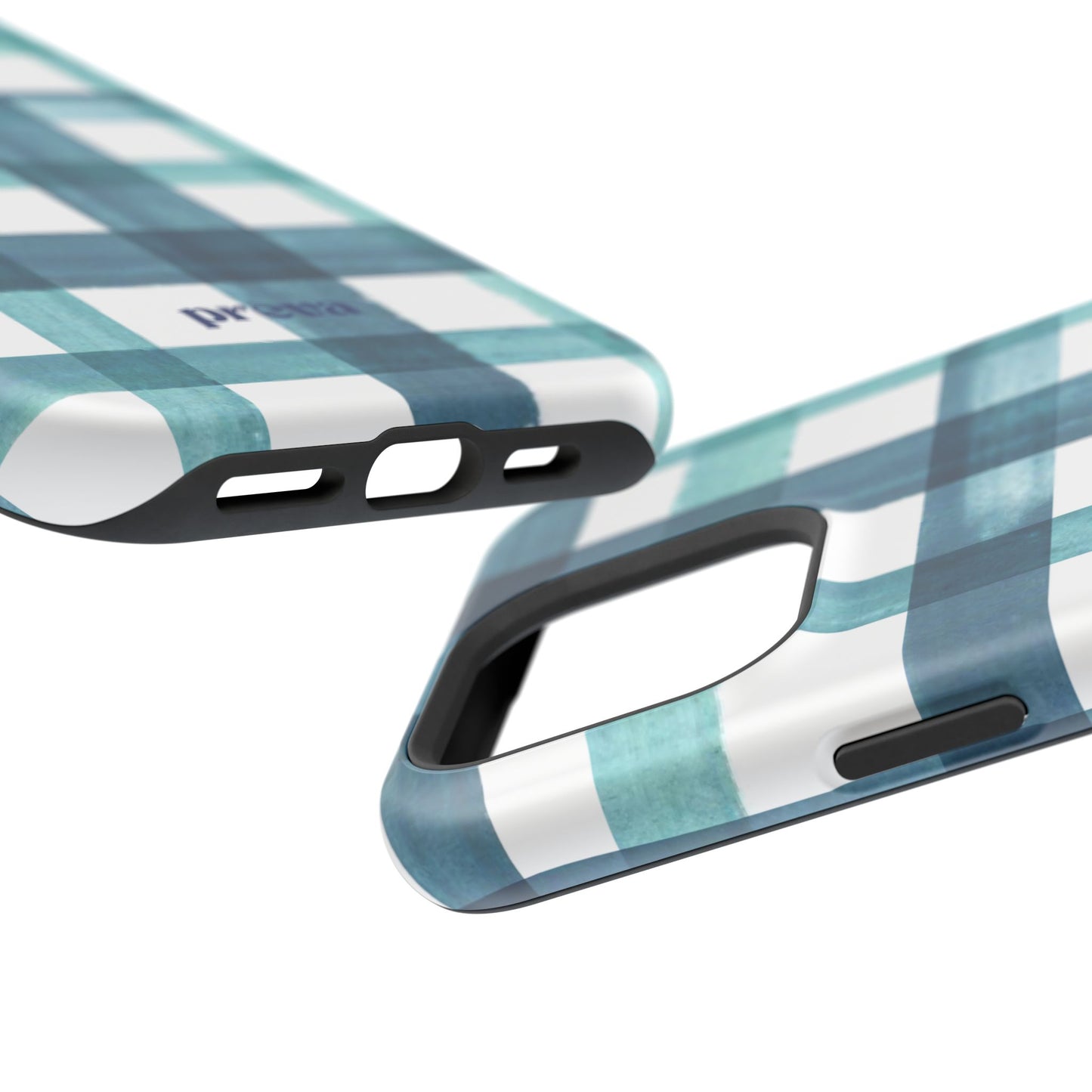 Teal Plaid Phone Case