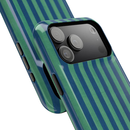 Green & Blue Stripes Phone Case