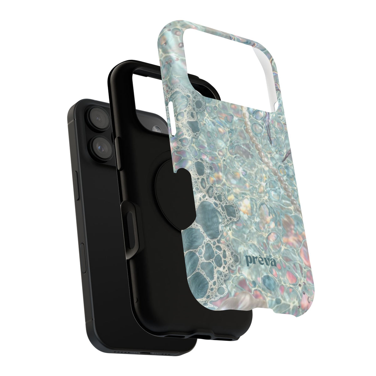 Marbled Seafoam Impact-Resistant Phone Case