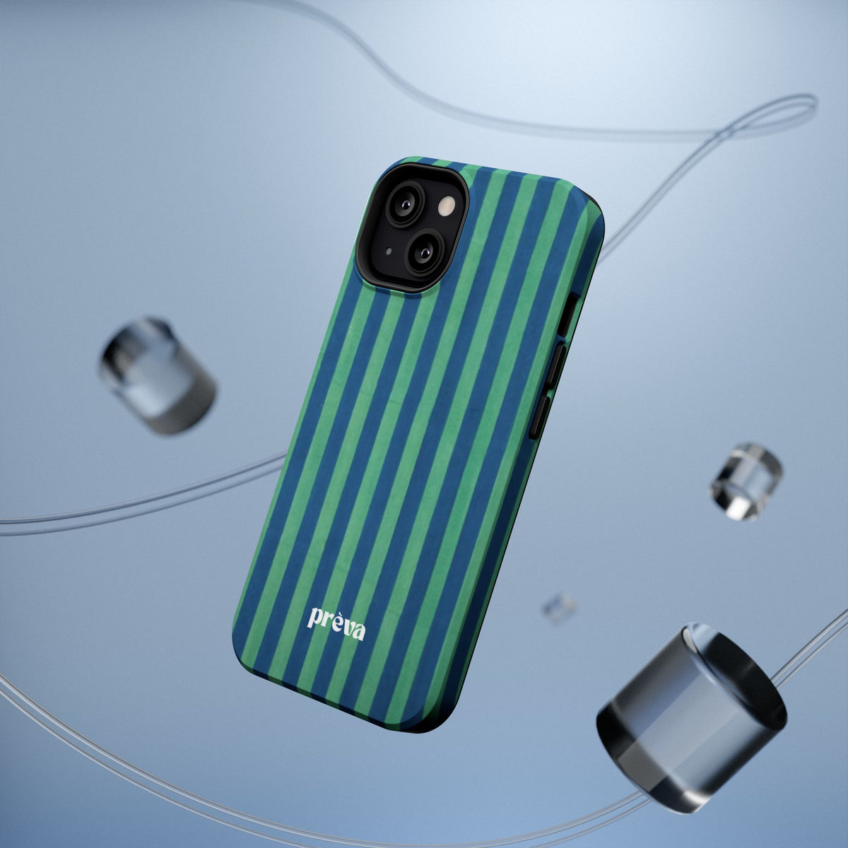 Green & Blue Stripes Phone Case