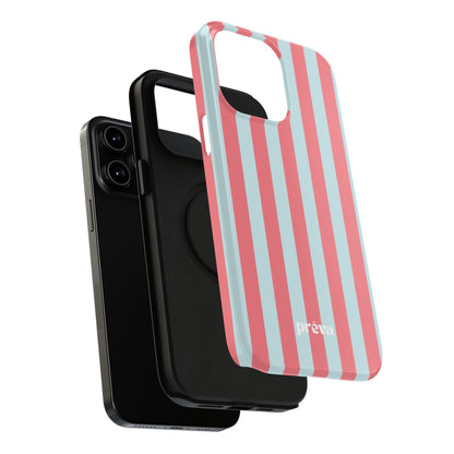 Coral & Teal Stripes Phone Case
