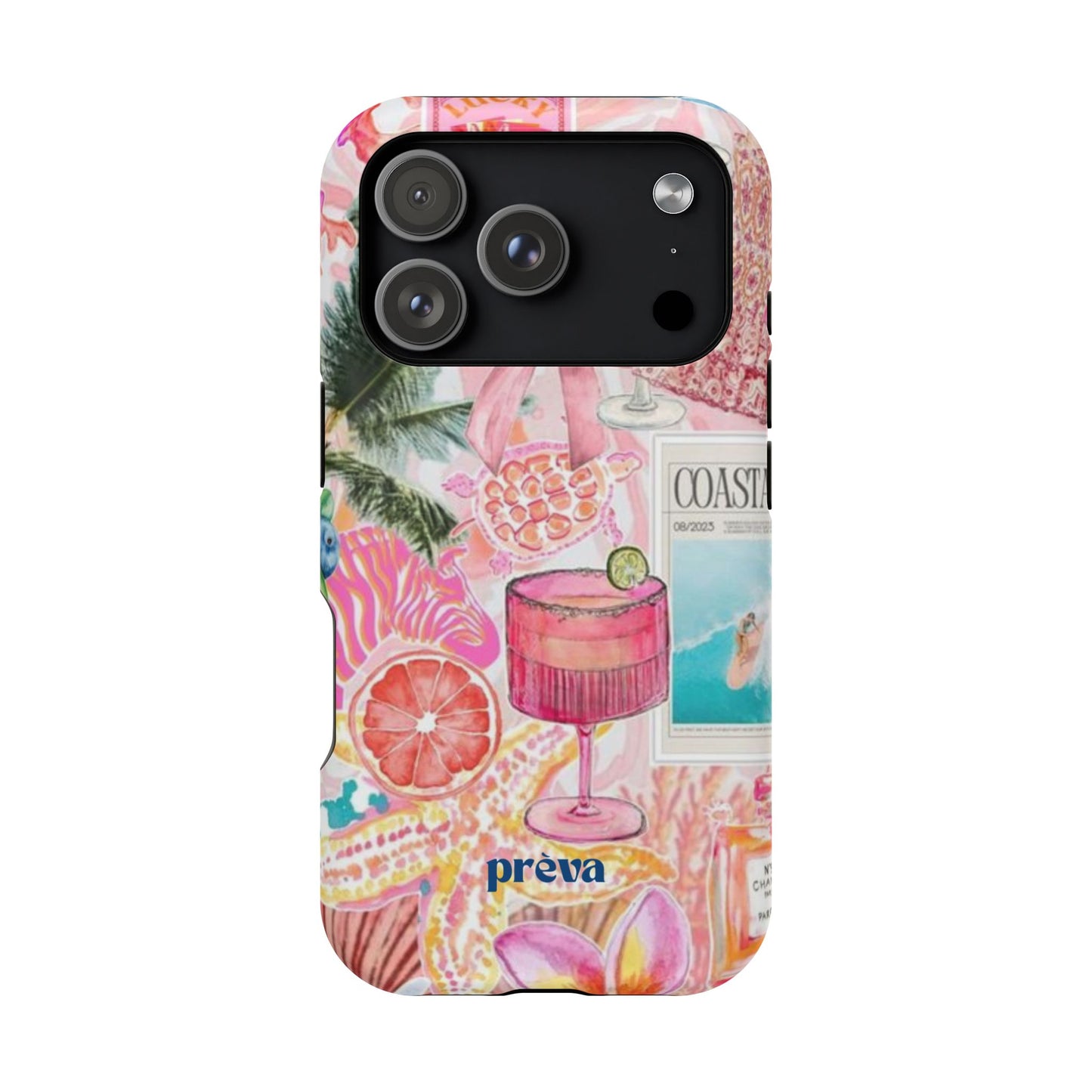 Pink Cocktail Collage Phone Case