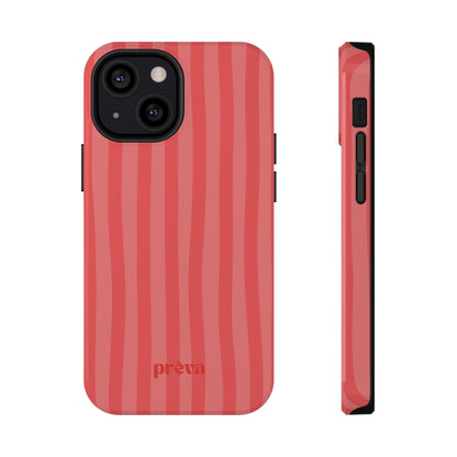 Coral Stipes Phone Case