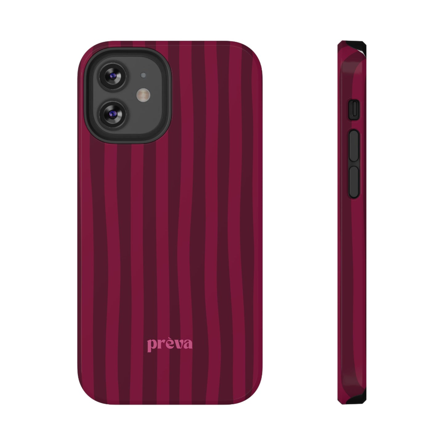 Burgandy Stripes x Ava Dudderar Phone Case