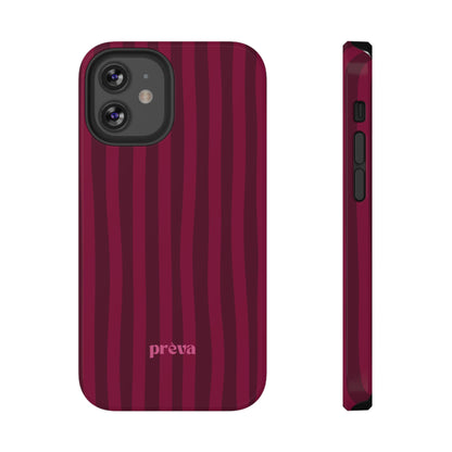 Burgandy Stripes x Ava Dudderar Phone Case