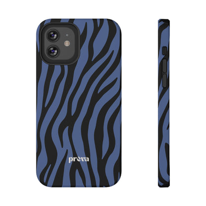 Blue & Black Zebra Stripe Phone Case